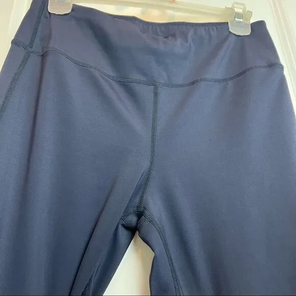 Pro Mover Navy Blue Spandex Bell Bottom Leggings Size Large - Picture 4 of 8